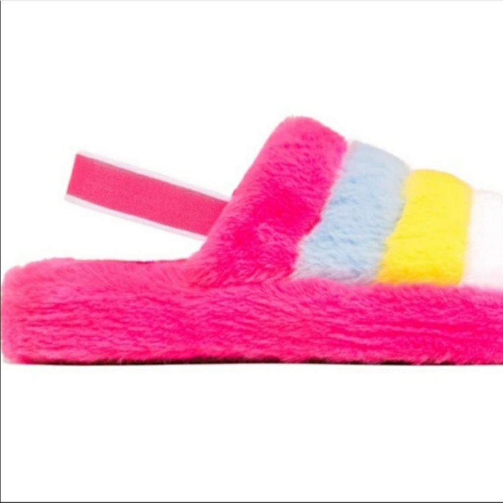 Multi Color Fluff Slipper - Picture 2 of 2